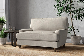 Marri Love Seat - Brera Linen Natural-MAKE TO ORDER-Nkuku