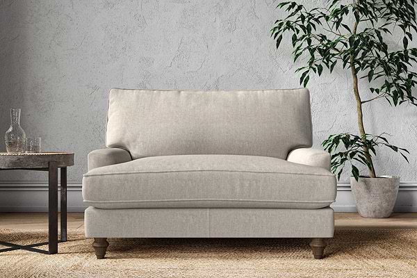 Marri Love Seat - Brera Linen Natural-MAKE TO ORDER-Nkuku