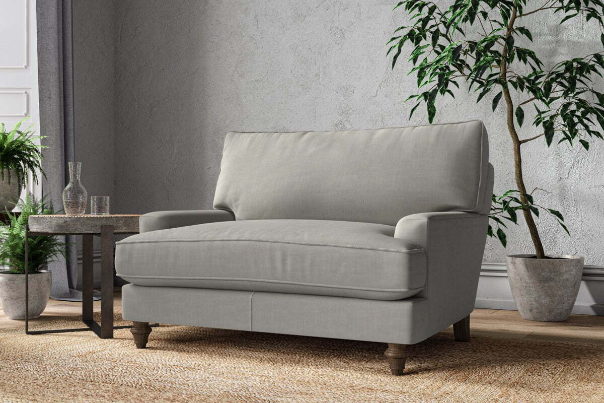 Marri Love Seat - Brera Linen Smoke-MAKE TO ORDER-Nkuku