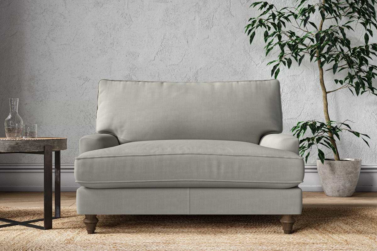 Marri Love Seat - Brera Linen Smoke-MAKE TO ORDER-Nkuku