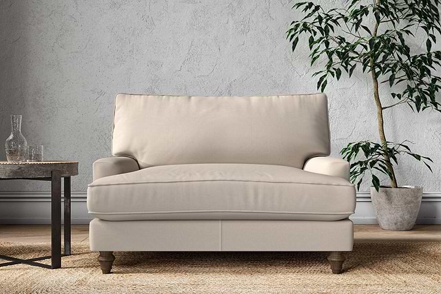 Marri Love Seat - Recycled Cotton Natural-MAKE TO ORDER-Nkuku