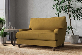 Marri Love Seat - Recycled Cotton Ochre-MAKE TO ORDER-Nkuku
