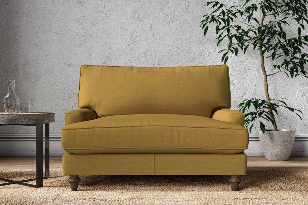 Marri Love Seat - Recycled Cotton Ochre-MAKE TO ORDER-Nkuku