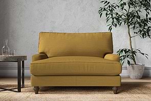 Marri Love Seat - Recycled Cotton Ochre-MAKE TO ORDER-Nkuku