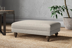 Marri Medium Footstool - Brera Linen Natural