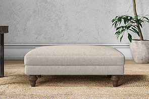 Marri Medium Footstool - Brera Linen Natural