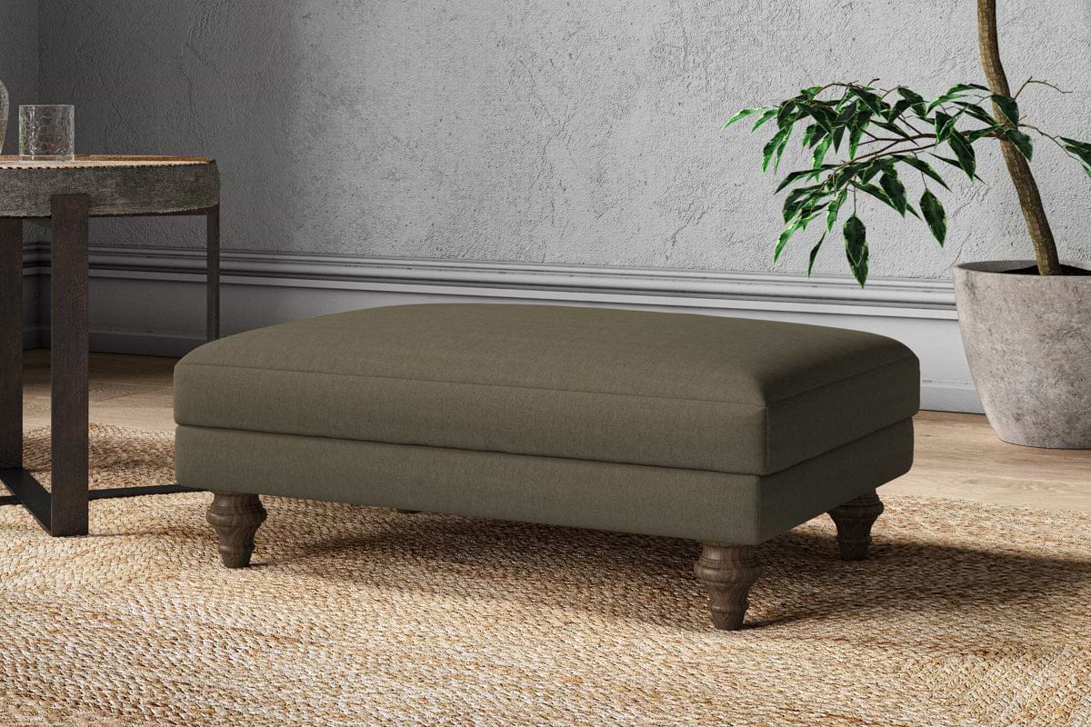 Marri Medium Footstool - Recycled Cotton Fatigue-MAKE TO ORDER-Nkuku