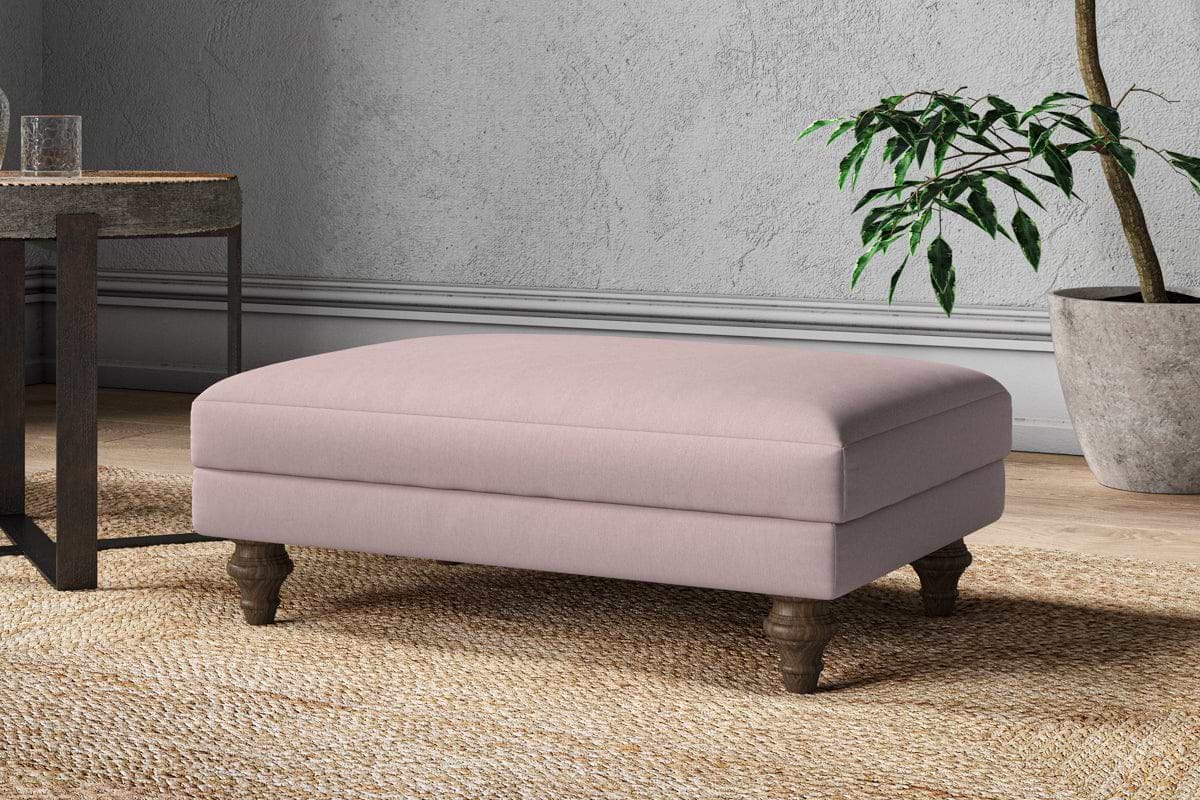 Marri Medium Footstool - Recycled Cotton Lavender
