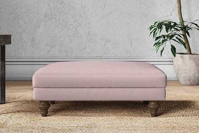Marri Medium Footstool - Recycled Cotton Lavender