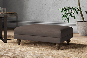 Marri Medium Footstool - Recycled Cotton Mocha