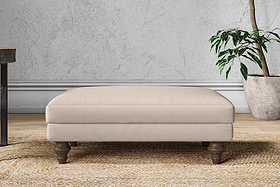 Marri Medium Footstool - Recycled Cotton Natural