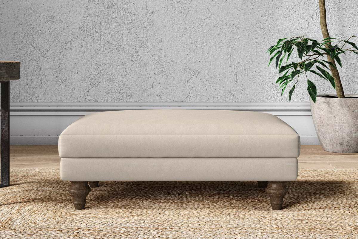 Marri Medium Footstool - Recycled Cotton Natural