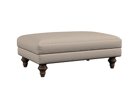 Marri Medium Footstool - Recycled Cotton Navy-MAKE TO ORDER-Nkuku