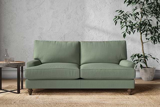 Marri Medium Sofa - Brera Linen Jade-MAKE TO ORDER-Nkuku