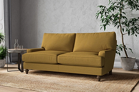 Marri Medium Sofa - Recycled Cotton Ochre-MAKE TO ORDER-Nkuku