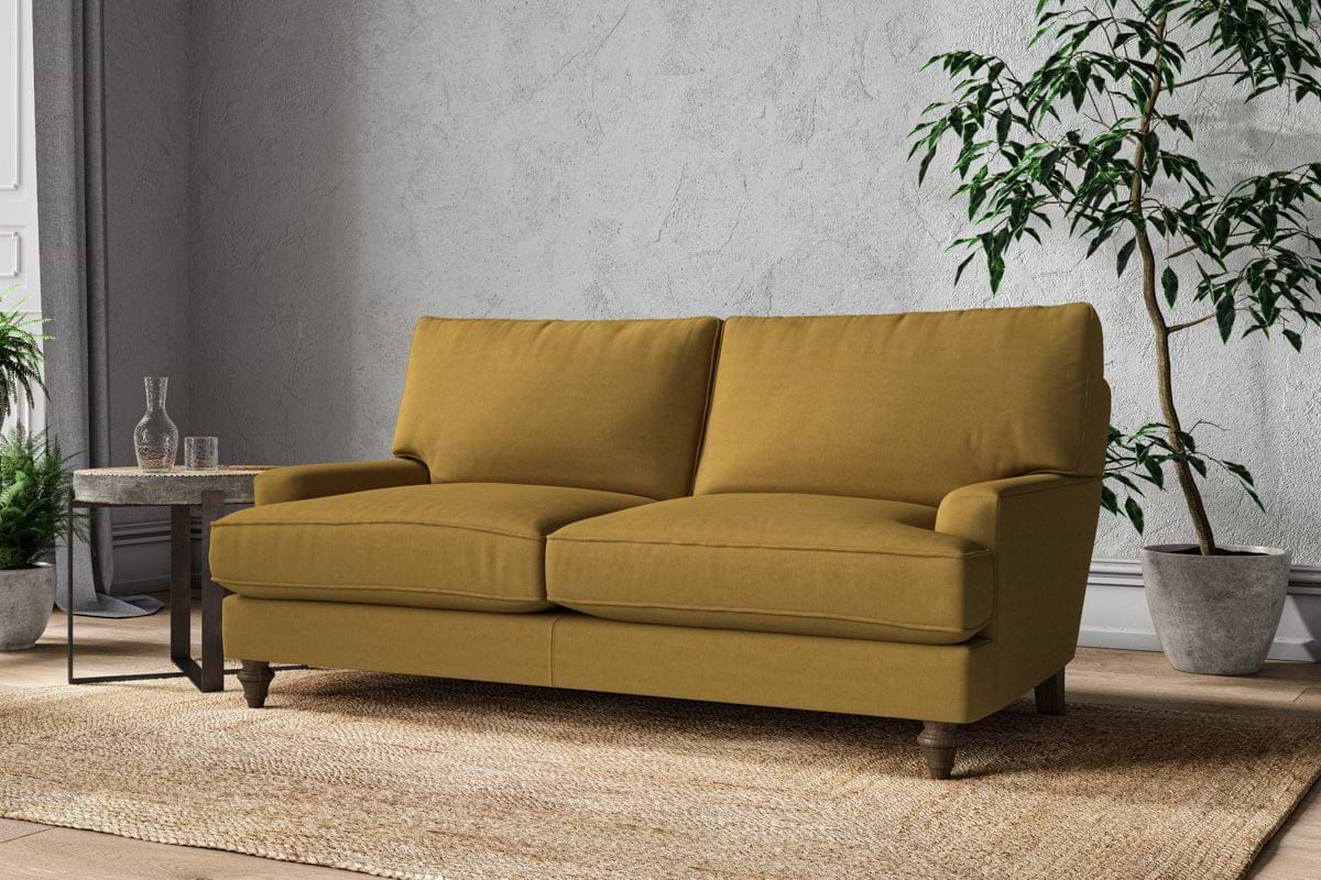 Marri Medium Sofa - Recycled Cotton Ochre-MAKE TO ORDER-Nkuku
