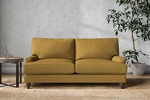 Marri Medium Sofa - Recycled Cotton Ochre-MAKE TO ORDER-Nkuku