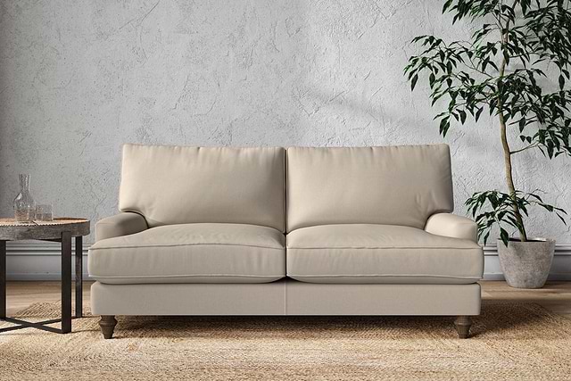 Marri Medium Sofa - Recycled Cotton Stone-MAKE TO ORDER-Nkuku