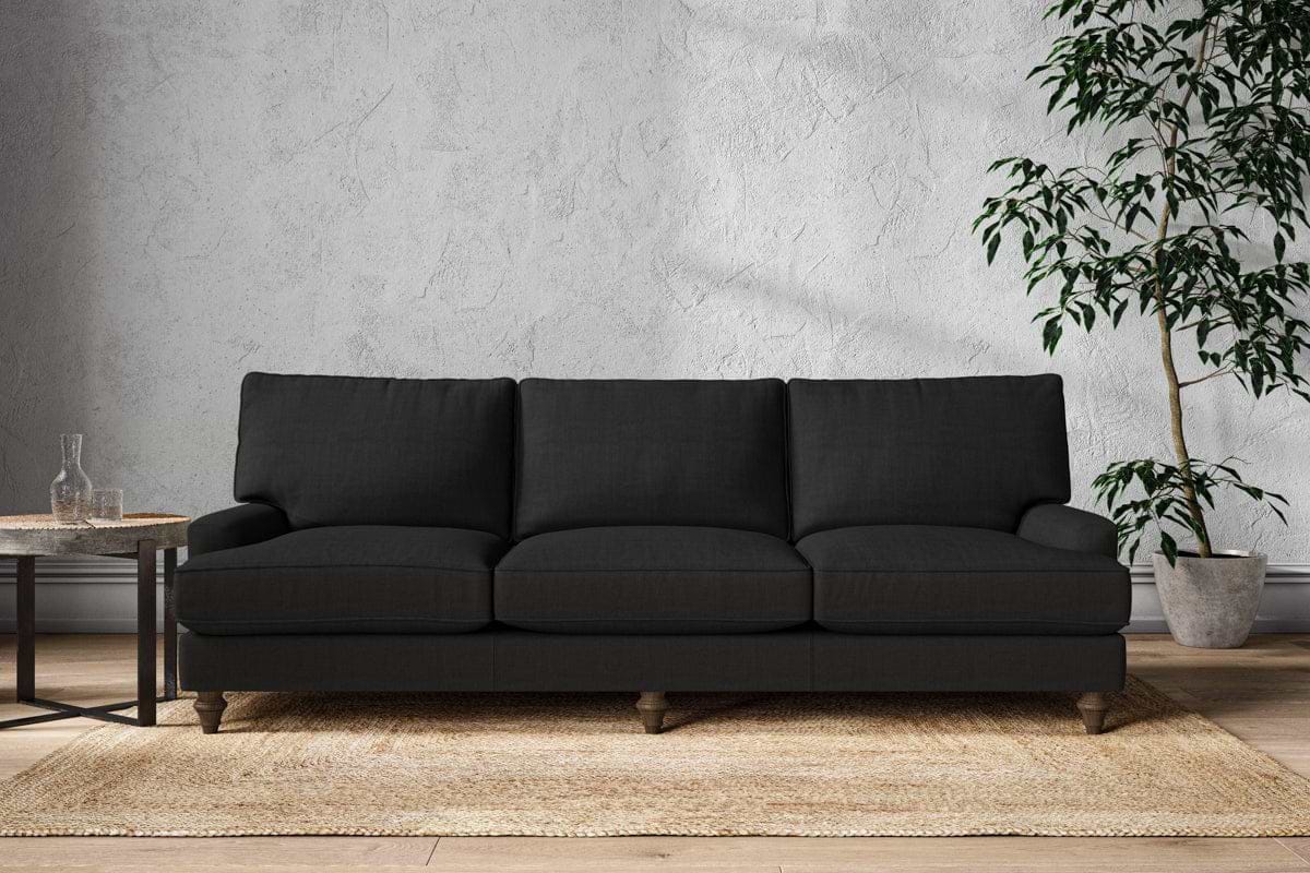 Marri Super Grand Sofa - Brera Linen Charcoal-MAKE TO ORDER-Nkuku