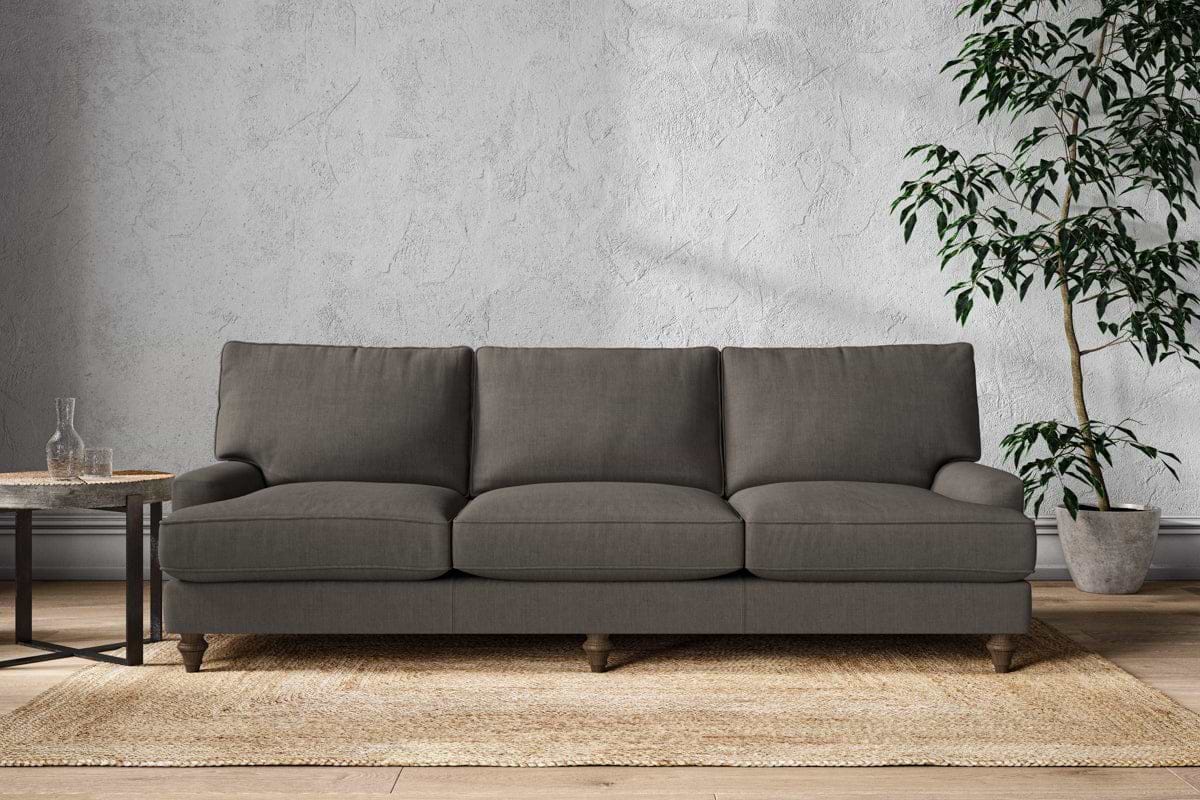 Marri Super Grand Sofa - Brera Linen Granite-MAKE TO ORDER-Nkuku