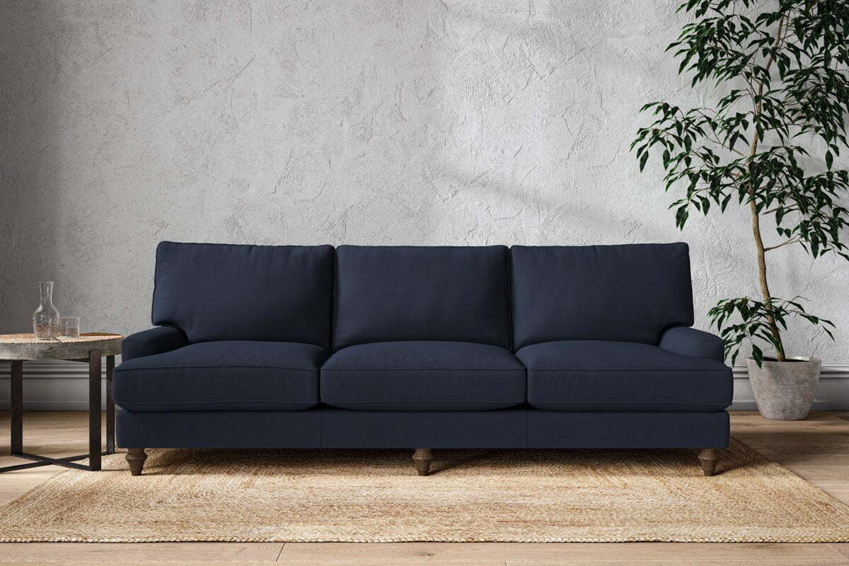 Marri Super Grand Sofa - Brera Linen Indigo-MAKE TO ORDER-Nkuku