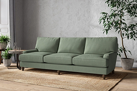 Marri Super Grand Sofa - Brera Linen Jade-MAKE TO ORDER-Nkuku