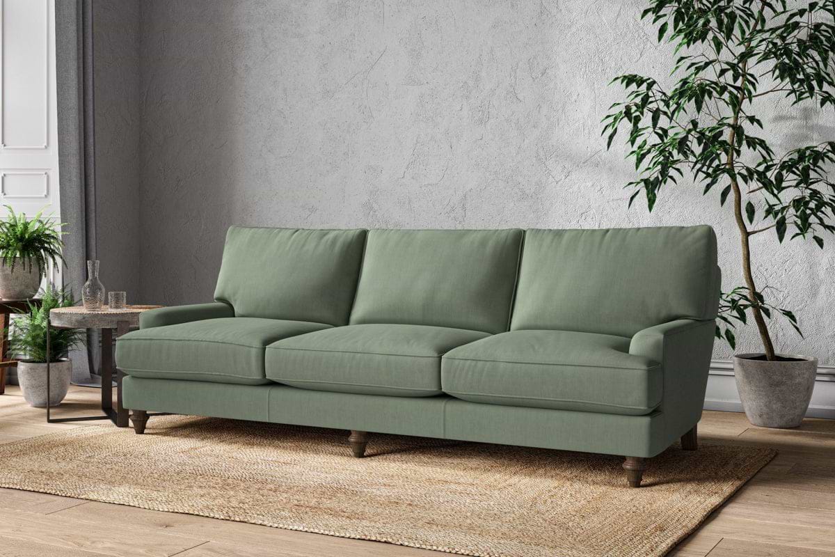 Marri Super Grand Sofa - Brera Linen Jade-MAKE TO ORDER-Nkuku