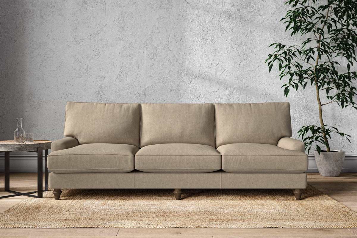 Marri Super Grand Sofa - Brera Linen Pebble-MAKE TO ORDER-Nkuku