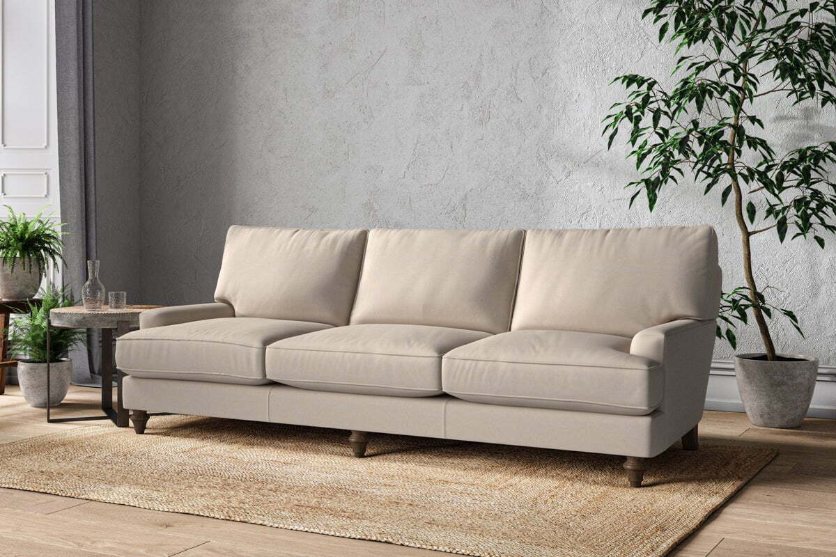 Marri Super Grand Sofa - Recycled Cotton Natural-MAKE TO ORDER-Nkuku