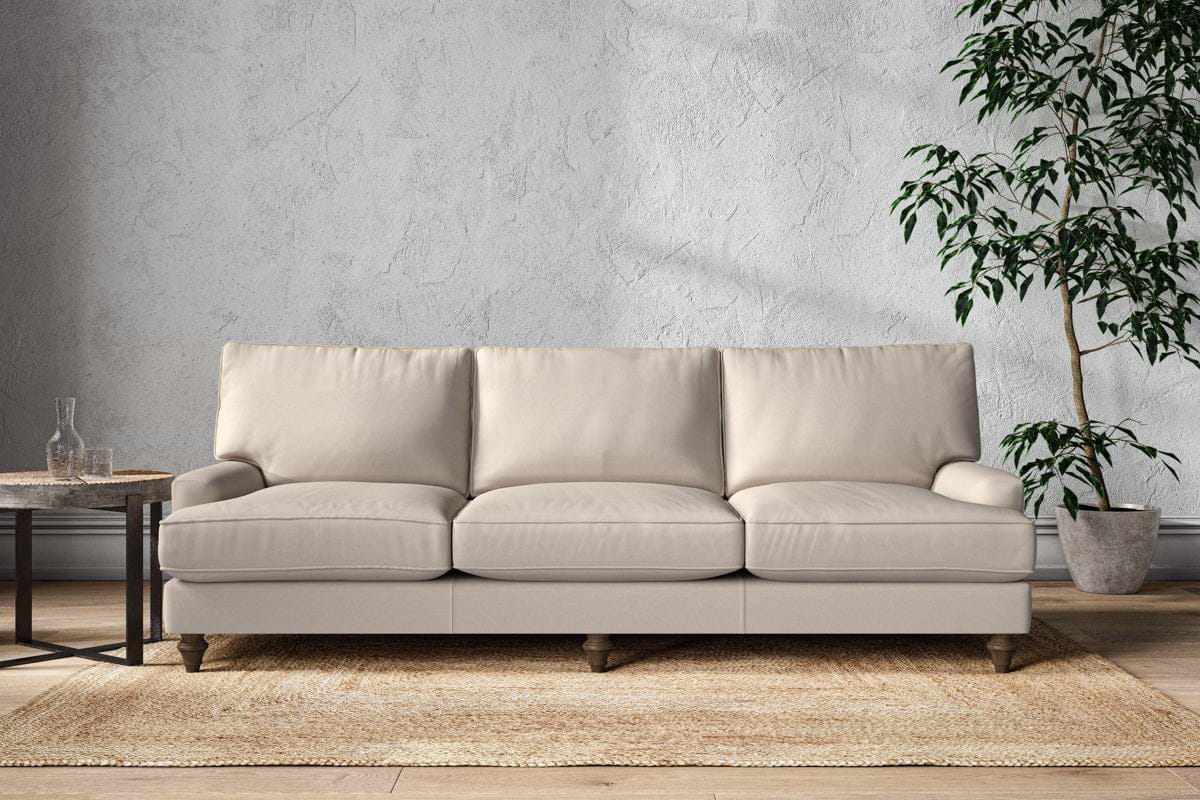 Marri Super Grand Sofa - Recycled Cotton Natural-MAKE TO ORDER-Nkuku