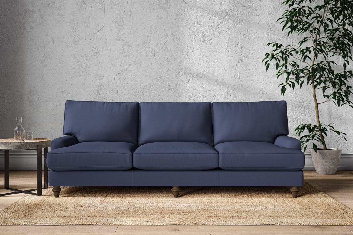 Marri Super Grand Sofa - Recycled Cotton Navy-MAKE TO ORDER-Nkuku