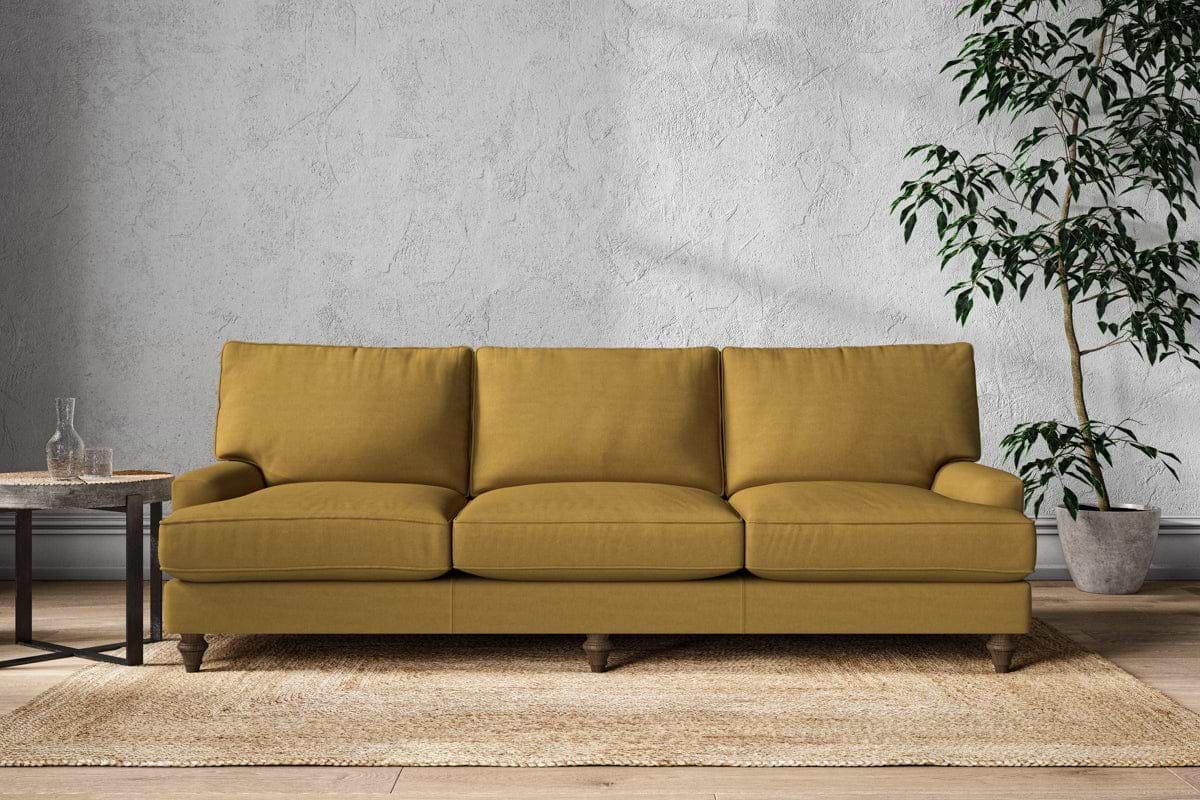 Marri Super Grand Sofa - Recycled Cotton Ochre-MAKE TO ORDER-Nkuku