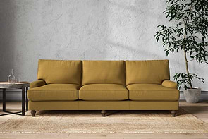 Marri Super Grand Sofa - Recycled Cotton Ochre-MAKE TO ORDER-Nkuku