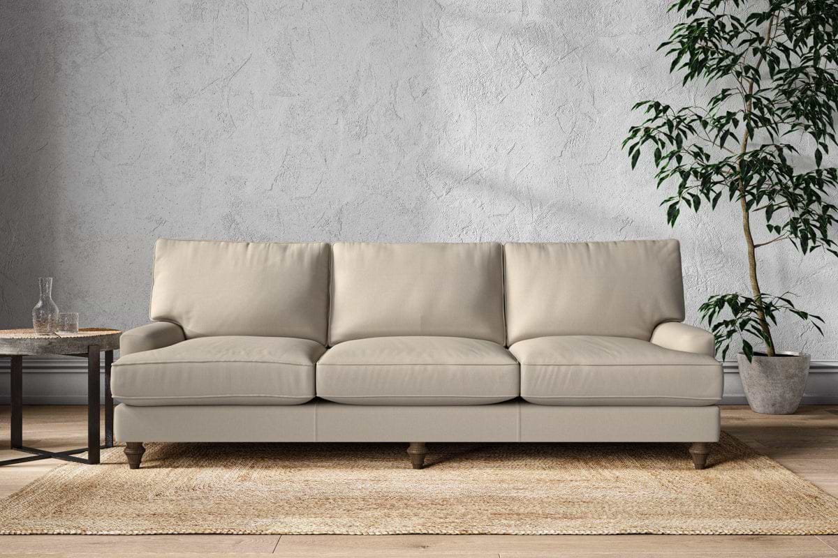 Marri Super Grand Sofa - Recycled Cotton Stone-MAKE TO ORDER-Nkuku