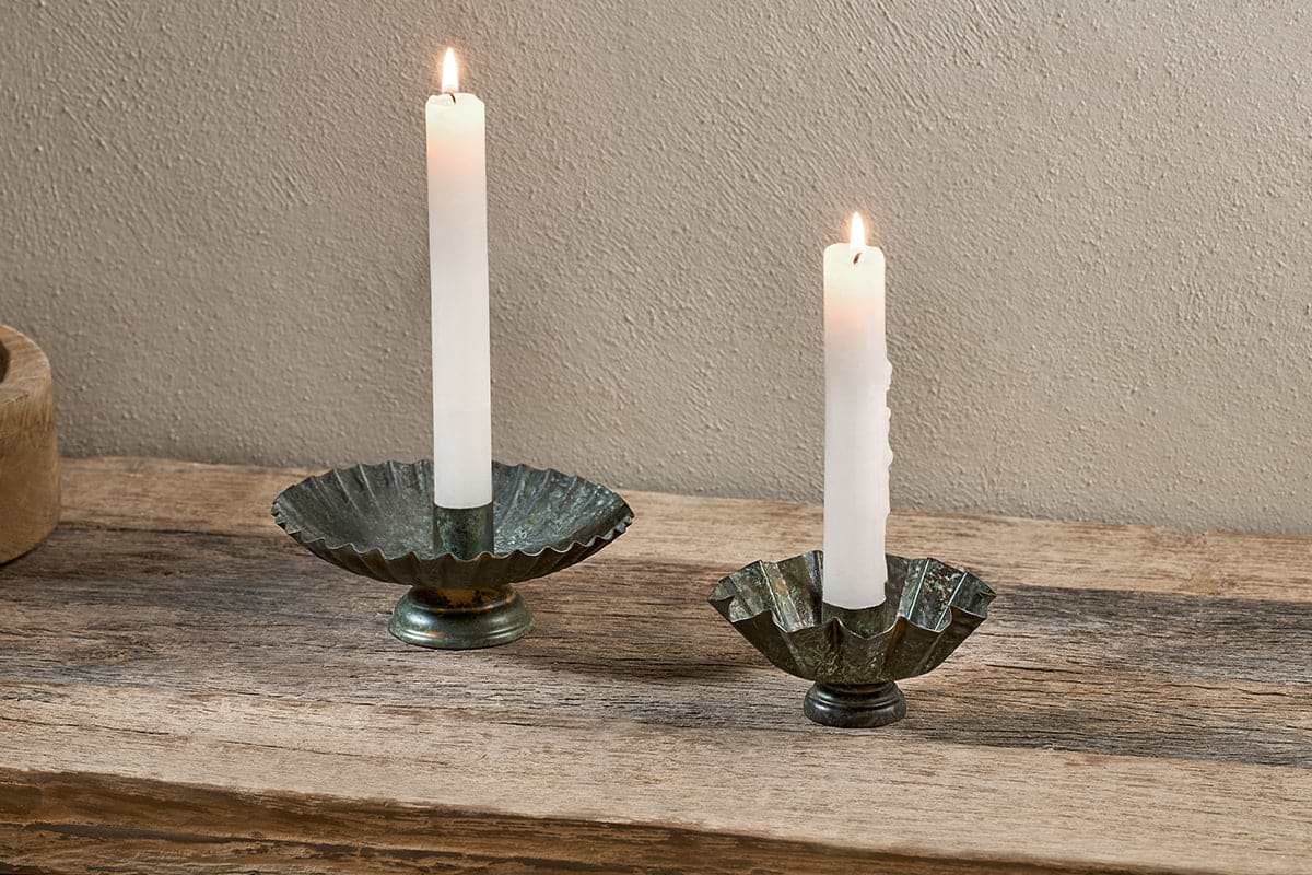 Matu Candle Holder - Antique Patina-CANDLES HOLDERS & LANTERNS-Nkuku