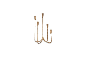 Mbata Cluster Candelabra - Antique Brass