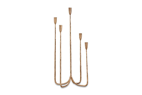 Mbata Cluster Candelabra - Antique Brass