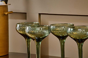 Mila Champagne Glass - Dark Emerald - (Set of 4)