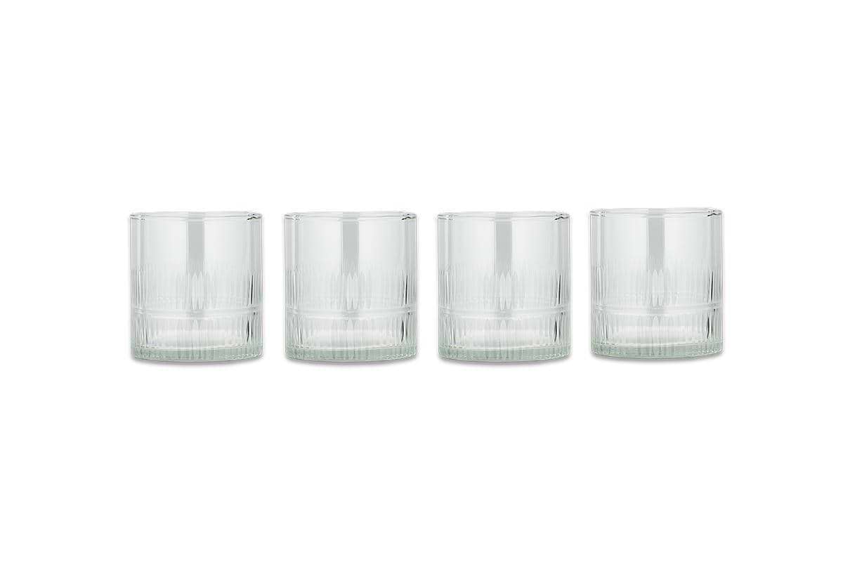 Mila Tumbler - Clear (Set of 4)-GLASSWARE-Nkuku