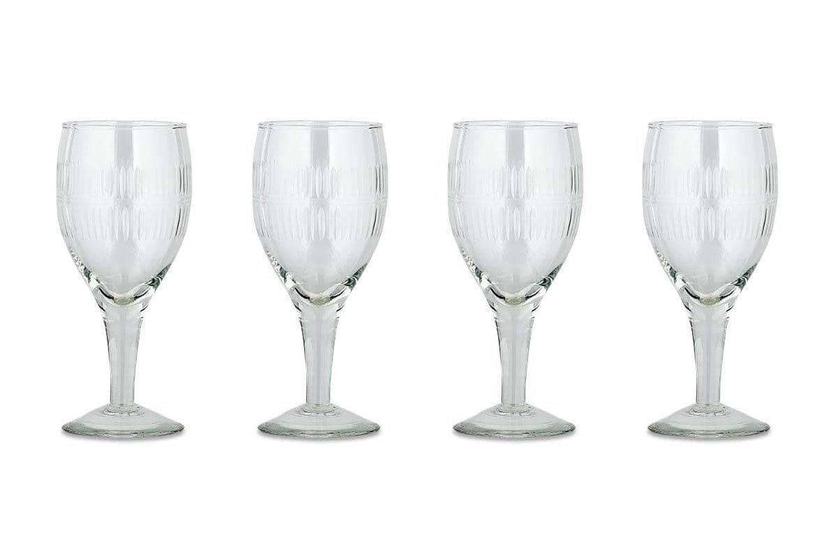 Mila Wine Glass - Clear (Set of 4)-GLASSWARE-Nkuku