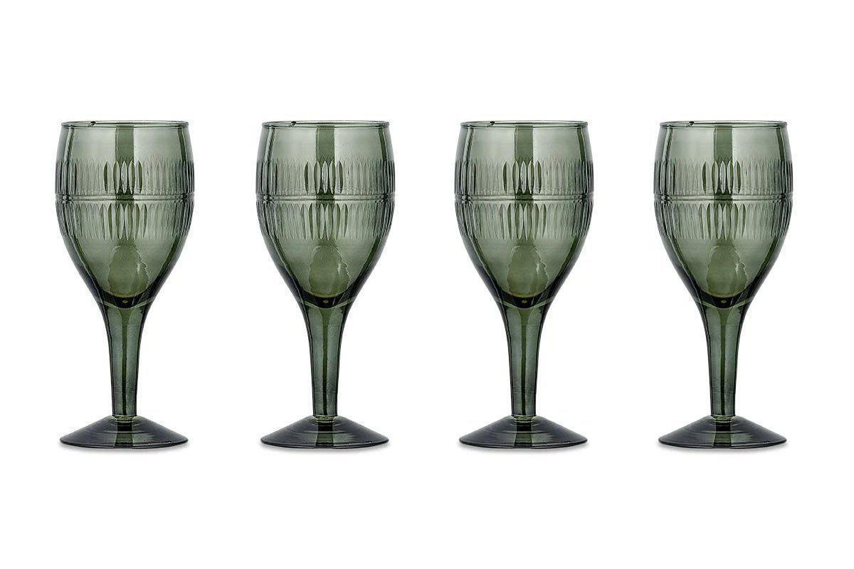 Mila Wine Glass - Dark Emerald (Set of 4)