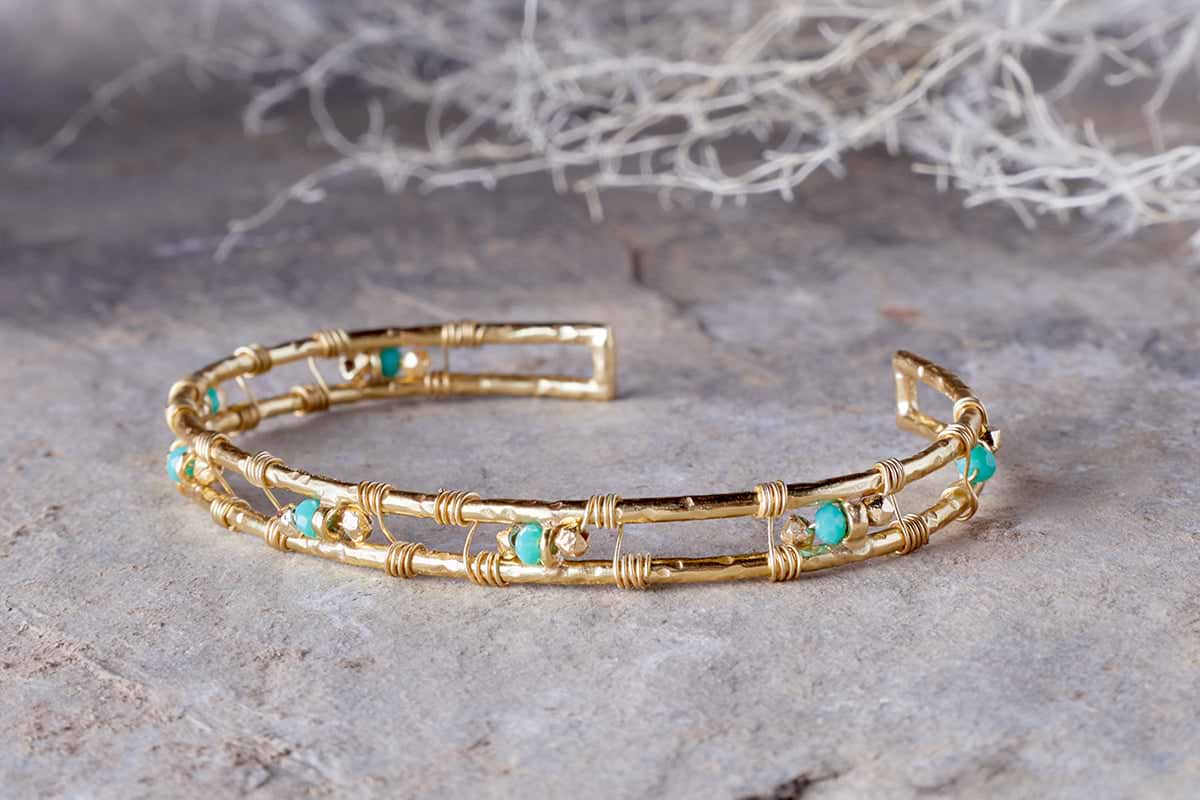 Mindra Bracelet - Turquoise-GIFTING-Nkuku