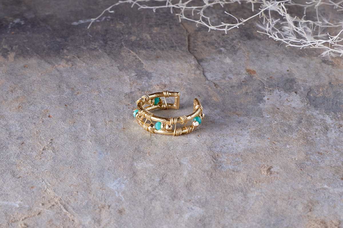 Mindra Ring - Turquoise-GIFTING-Nkuku