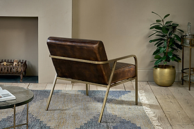 Mirai Ribbed Leather Armchair