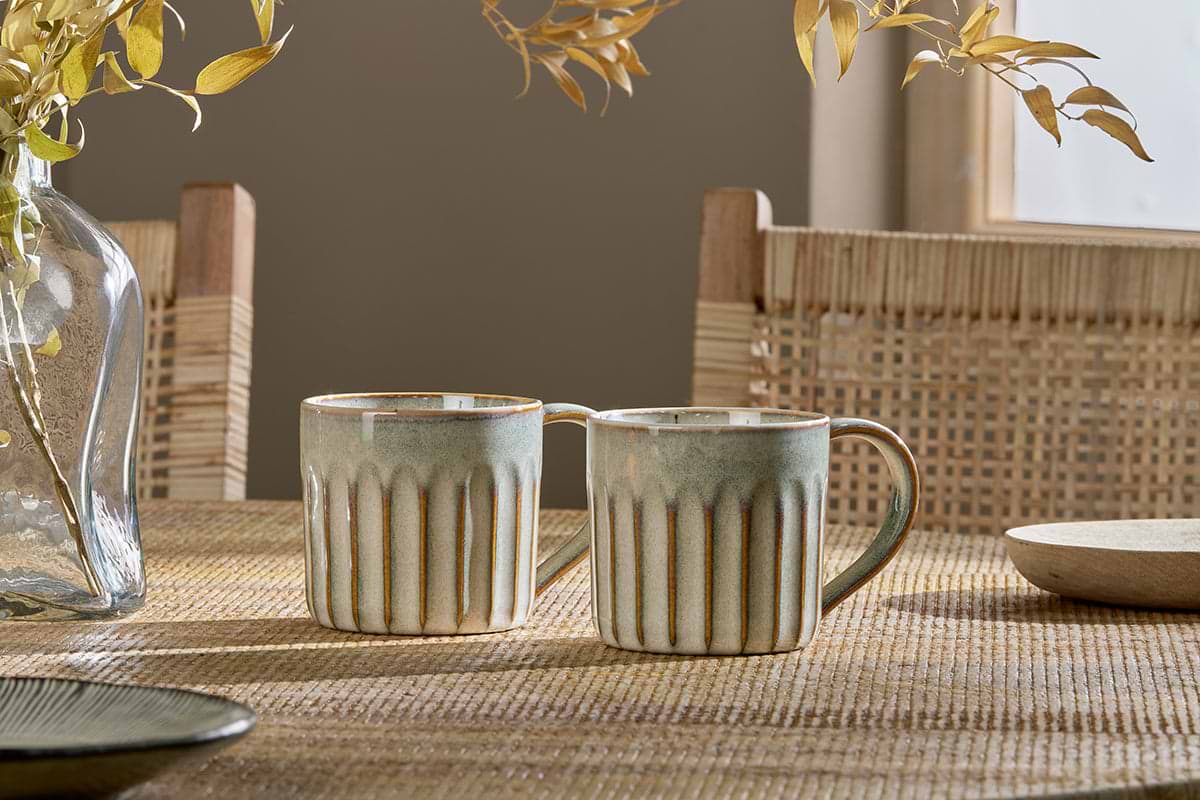 Moda Mug - Natural (Set of 2)-TABLEWARE-Nkuku