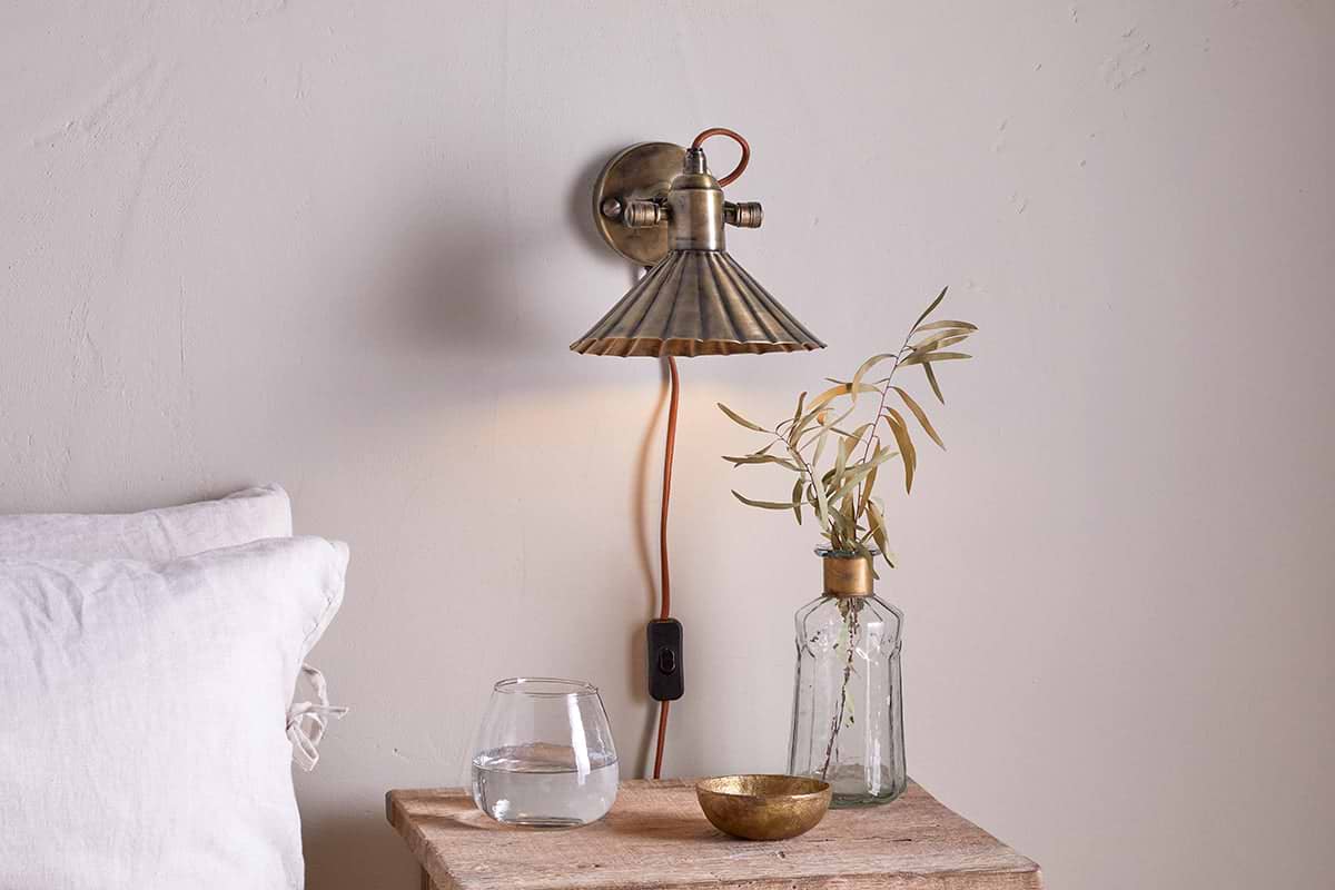 Moti Wall Lamp - Antique Brass-LIGHTS-Nkuku