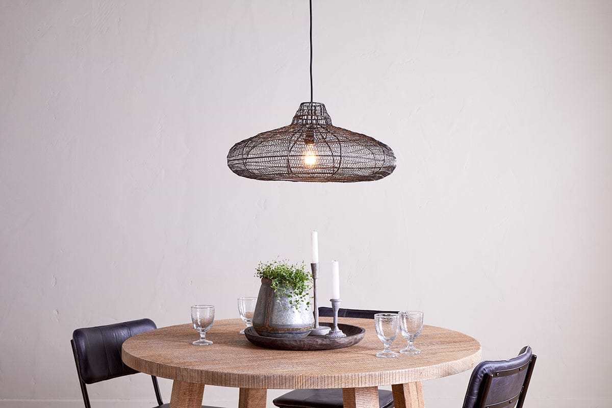 Mukuni Wire Lampshade - Bronze/Black-SHADES-Nkuku
