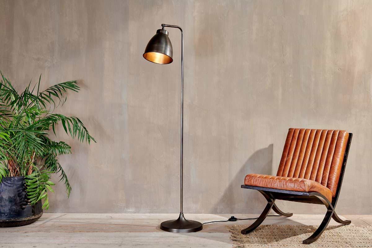 Muturi Floor Lamp - Aged Bronze-LAMPS-Nkuku