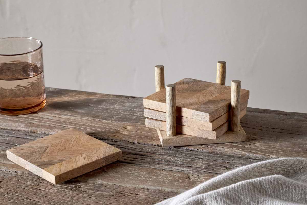 Nalbari Coasters - Natural (Set of 4)-KITCHEN & DINING ACCESSORIES-Nkuku