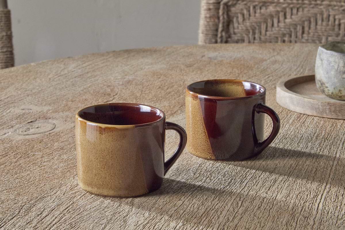 Naav Mugs - Mustard - Small (Set of 2)-TABLEWARE-Nkuku